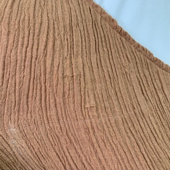 Savannah Marrow Sunnie Brown 100% Organic Cotton Handwoven Crop Top Size XS - Picture 8 of 15